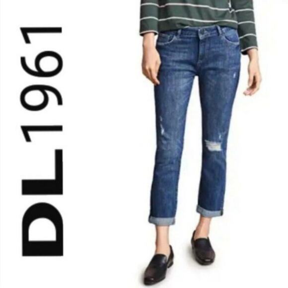 DL1961 Charlie Mid cuffed slim boyfriend jean size 28‎ new!!! - Picture 1 of 7